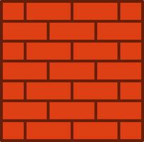 mur de briques plat icône vecteur