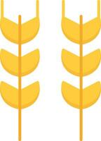 icône plate de blé vecteur