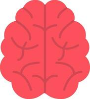 icône plate du cerveau vecteur