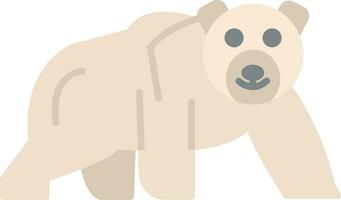 polaire ours plat icône vecteur