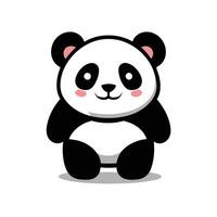 Panda ours icône dans plat style. Panda vecteur illustration sur blanc isolé Contexte. Panda animal affaires concept.