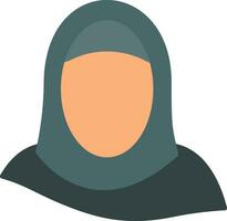 hijab plat icône vecteur