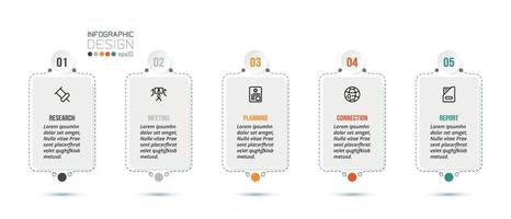 modèle d'infographie d'entreprise avec conception d'étape ou d'option. vecteur