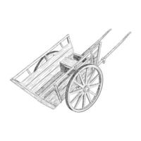 concepts de chariot à la mode vecteur