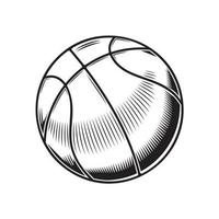 conception de basket-ball sur fond blanc. logos ou icônes d'art de ligne de basket-ball. illustration vectorielle. vecteur