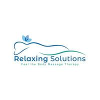 conception une logo pour une stress Libération massage thérapie vecteur