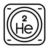 hélium vecteur icône