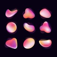 conception de gradient fluide de forme géométrique liquide colorée abstraite vecteur