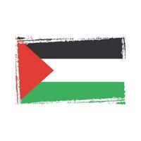 vecteur de drapeau de la palestine avec style pinceau aquarelle