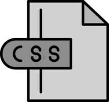 icône de vecteur de fichier css