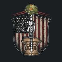 concept d'emblème de l'armée américaine vecteur
