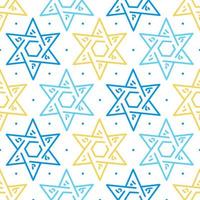 étoile magen david sans couture. modèle de symbole juif israélien pour hanukkah vecteur