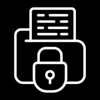 icône de vecteur de dossier sécurisé