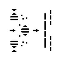 gène épissure cryptogénétique glyphe icône vecteur illustration