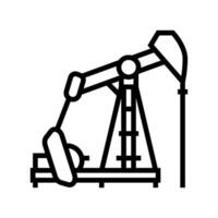 forage pétrole industrie ligne icône vecteur illustration