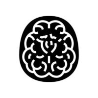 neuroimagerie neuroscience neurologie glyphe icône vecteur illustration