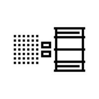 baril de pétrole équivalent boe ligne icône vecteur illustration