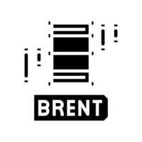 brent huile brute industrie glyphe icône vecteur illustration