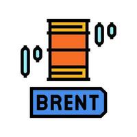 brent huile brute industrie Couleur icône vecteur illustration