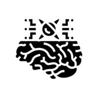 Mémoire quantum La technologie glyphe icône vecteur illustration