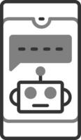 icône de vecteur de chatbot