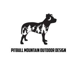 le logo pour pitbull Montagne Extérieur conception vecteur