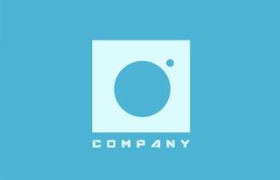 bleu blanc o alphabet lettre icône du logo pour les entreprises et société avec dot design vecteur