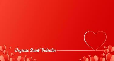 la Saint-Valentin journée carte postale conception avec français texte - content la Saint-Valentin journée. Créatif félicitations vecteur