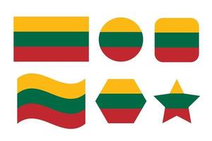 illustration simple du drapeau de la lituanie pour le jour de lindépendance ou les élections vecteur