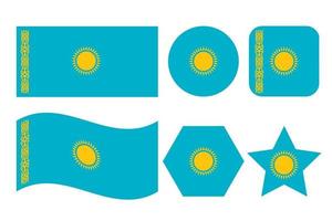 illustration simple du drapeau du kazakhstan pour le jour de l'indépendance ou les élections vecteur