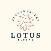 lotus logo vecteur fleur jardin conception Facile élégant minimaliste illustration modèle