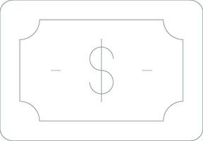 icône de vecteur de billet de dollar