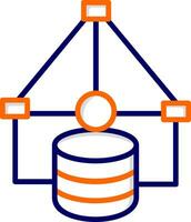 icône de vecteur de flux de données