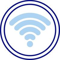 icône remplie de ligne wifi vecteur