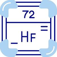 hafnium ligne rempli icône vecteur