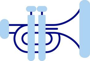 trompette ligne rempli icône vecteur