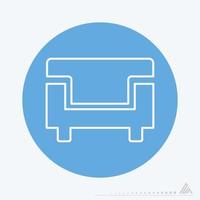 illustration vectorielle de sièges - style monochrome bleu vecteur