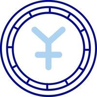 yen ligne rempli icône vecteur