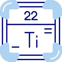 titane ligne rempli icône vecteur