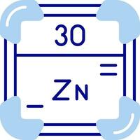 zinc ligne rempli icône vecteur