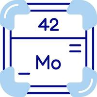 molybdène ligne rempli icône vecteur