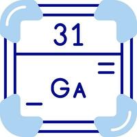 gallium ligne rempli icône vecteur