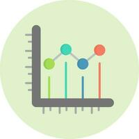 icône de vecteur de graphique en courbes