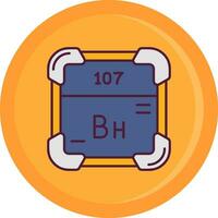bohrium ligne rempli icône vecteur