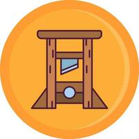 guillotine ligne rempli icône vecteur