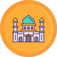 mosquée ligne rempli icône vecteur