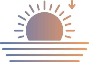 icône de dégradé de coucher de soleil vecteur