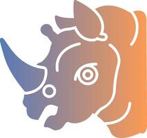 rhinocéros pente icône vecteur