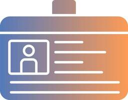 icône de dégradé de carte d'identité vecteur