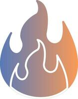 icône de dégradé de flamme vecteur